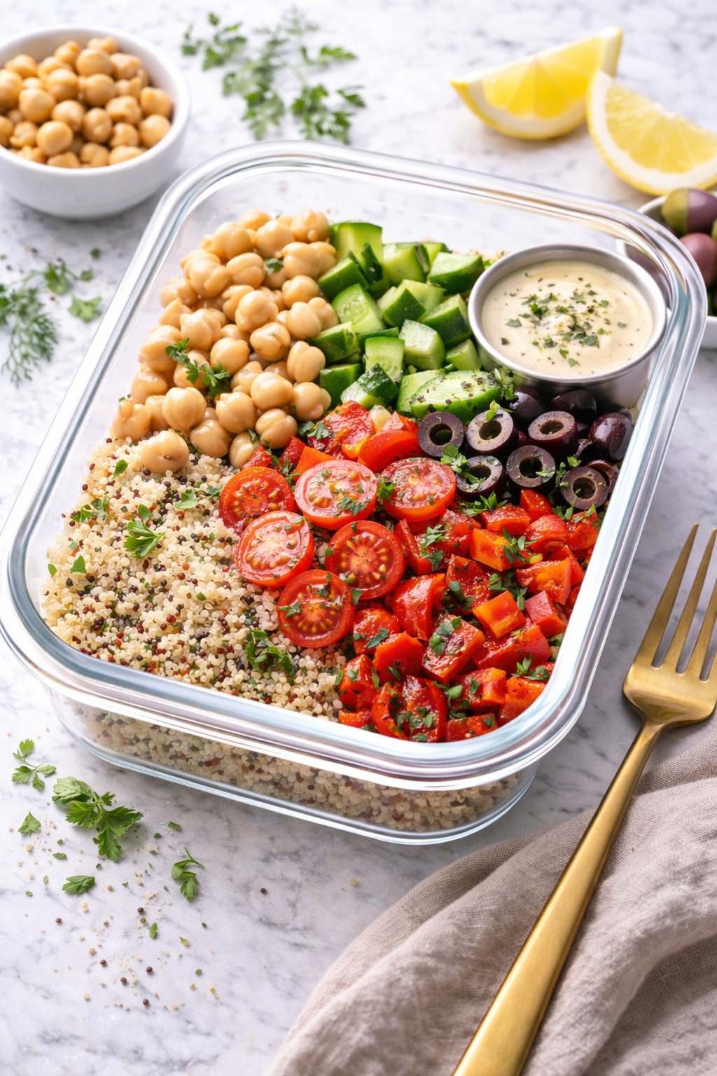 Mediterranean Chickpea and Quinoa Bowl